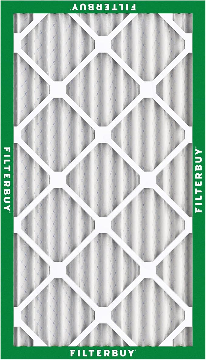 Filterbuy 8x30x2 Air Filter MERV 8 Essential Dust & Allergy Defense (6-Pack), Electrostatic Pleated HVAC AC Furnace Filters Replacement, Made in USA (Actual Size: 7.50 x 29.50 x 1.75)