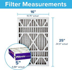 Filtrete 16x25x5 AC Furnace Air Filter, MPR 1550, MERV 12, Fits Honeywell & Trion AirBear, CERTIFIED Asthma & Allergy Friendly, Electrostatic Air Filter, 1-Pack (actual size 15.75 x 24.13 x 4.88)