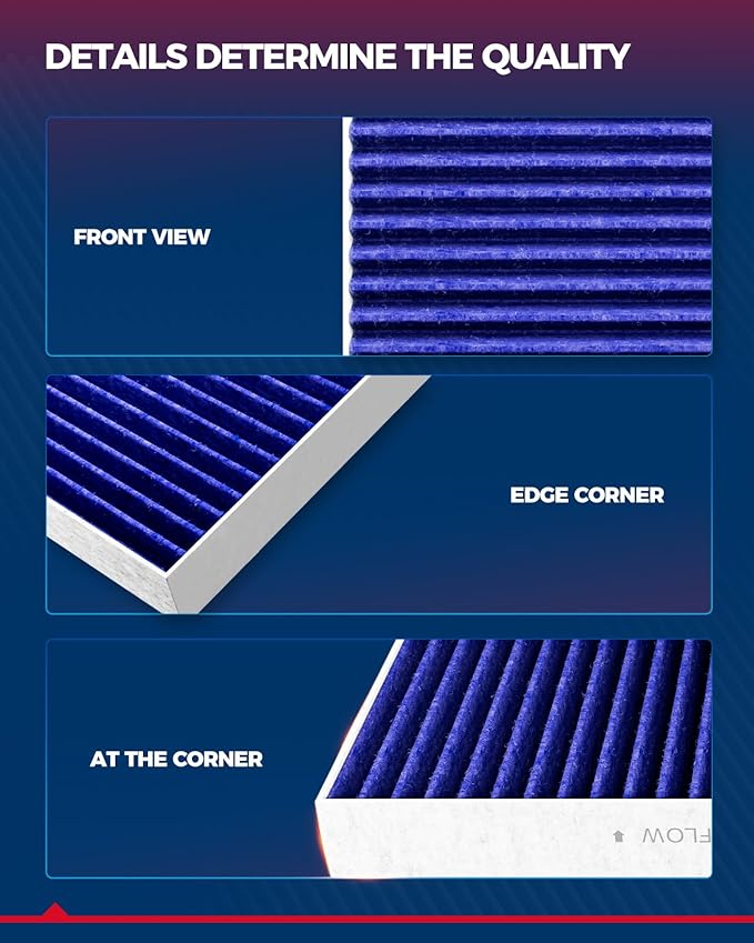 KAX Cabin Air Filter with Activated Carbon, CF11667 Replacement for Chevrolet Camaro 2010, 2011, 2012, 2013 2014, 2015, Strong Adsorption Automotive Passenger Compartment Air Filter