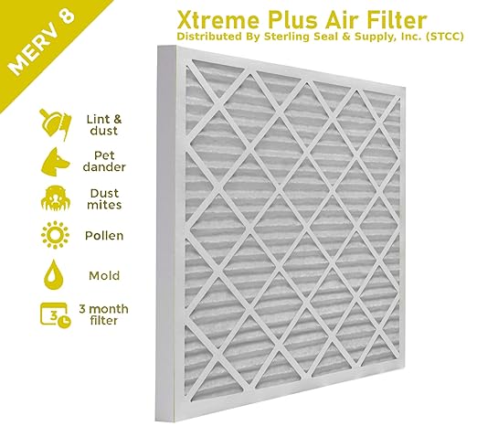 Lamons 20"x20"x1" Xtreme Plus Air Guard Pleated Filter, MERV 8 (Pack of 4)