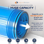 Aquaboon 3-Stage Whole House Water Filter System with 5 Micron 10x4.5 House Water Purification Pleated Sediment, Carbon Chlorine Reduction and Reducing Sediment Filter, Pressure Gauge, Wrench, Bracket