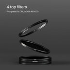 Urth 62mm 4-in-1 Magnetic Lens Filter Kit (Plus+) -UV, CPL, Neutral Density ND8, ND1000, Multi-Coated Optical Glass, Ultra-Slim Camera Lens Filters