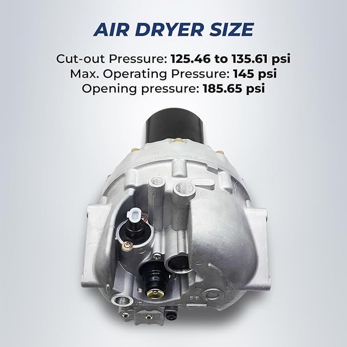 TORQUE 4324711010 Air Dryer System Saver 1200 Plus Compatible with Freightliner Kenworth Navistar Meritor Mack Peterbilt Volvo 4324701009 WAB4324711010 (TR4324711010)