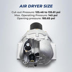 TORQUE 4324711010 Air Dryer System Saver 1200 Plus Compatible with Freightliner Kenworth Navistar Meritor Mack Peterbilt Volvo 4324701009 WAB4324711010 (TR4324711010)
