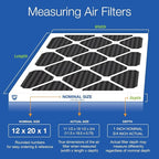 Nordic Pure 12x20x1 (Actual Size: 11 1/2 x 19 1/2 x 3/4) Pure Carbon Pleated Odor Reduction Furnace Air Filters 2 Pack