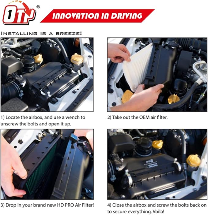 OTP2385 OTPerformance Air Filter Washable Compatible With 2007-2021 FORD Lincoln Truck SUV Air Filter F150 Raptor Expedition Navigator F250 F350 F450 F550 F650 Increase Power Acceleration Premium