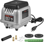 VEVOR Linear Air Pump, 90L/Min Air Flow Septic Aerator Pump, Aeration System for 1/4 Acre 10 FT Deep Ponds, Water Gardens, Waste Treatment, Septic Tanks, Aquariums, Seafood Restaurants, Fish Farms