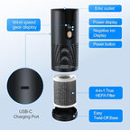 Mini Car Air Purifier-True HEPA Portable Small Air Purifier 15dB Quiet Cordless for Smoke/Dust/Pet Hair with 3-Layer Filtration for Cars/Small Bedroom/Office/Desk/Travel (Black）