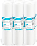 Membrane Solutions 5 Micron 10" x 2.5" Sediment Water Filter Replacement Cartridge for Any Water Filter 10 x 2.5 inch Whole House RO System, Compatible with GE FXUSC, AP110, WHKF-GD05-6 Pack
