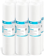 Membrane Solutions 5 Micron 10" x 2.5" Sediment Water Filter Replacement Cartridge for Any Water Filter 10 x 2.5 inch Whole House RO System, Compatible with GE FXUSC, AP110, WHKF-GD05-6 Pack