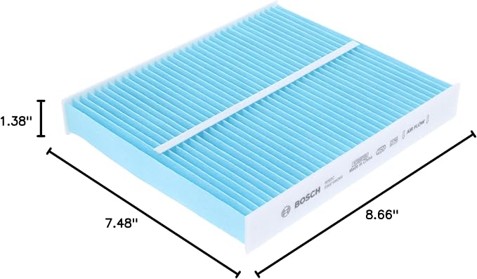 BOSCH 6092C HEPA Cabin Air Filter - Compatible with Select Subaru Ascent,Crosstrek,Impreza,Legacy,Outback,Toyota C-HR,Corolla,Prius,Prius AWD-e,Prius-Prime,RAV4,RAV4 Prime,Venza,(Pack of 3)