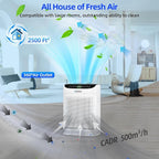 Replacement HEPA Filters Compatible with AnEgoe ZX001 Air Purifier,3 Stage H13 True HEPA Filter for Air Purifiers for Home Large Room up to 2500Ft²,Air Cleaner Filter,2 Pack