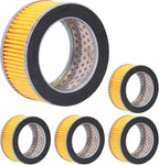 Eujgoov 5Pcs Air Compressor Intake Paper Filter Elements, 4.2x3x2in Piston Type Yellow Compressor Air Filter Replacement