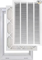 Venti Air 20" X 25" Steel Return Air Filter Grille with MERV 11 Filter Pre-Installed- Removable Face/Door for 1 inch Filters - HVAC Duct Cover Grill [Outer Dimension: 22.5"W X 27.5" H]