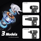 Compressed Air Duster, Electric Dust Blower, High-Speed Electric Air Duster, 8000mAh Rechargeable Mini Jet Blower, 100 Gear Adjustable 130000RPM, PC Cleaning Set for Laptops, Keyboards, Cars
