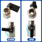 3/4'' Compressed Air Outlet Kit, Shop Air Line Kit Includes Air Compressor Manifold and 1/2'' NPT Straight Fitting, Air Compressor Accessories Kit for Compressed Air Piping System