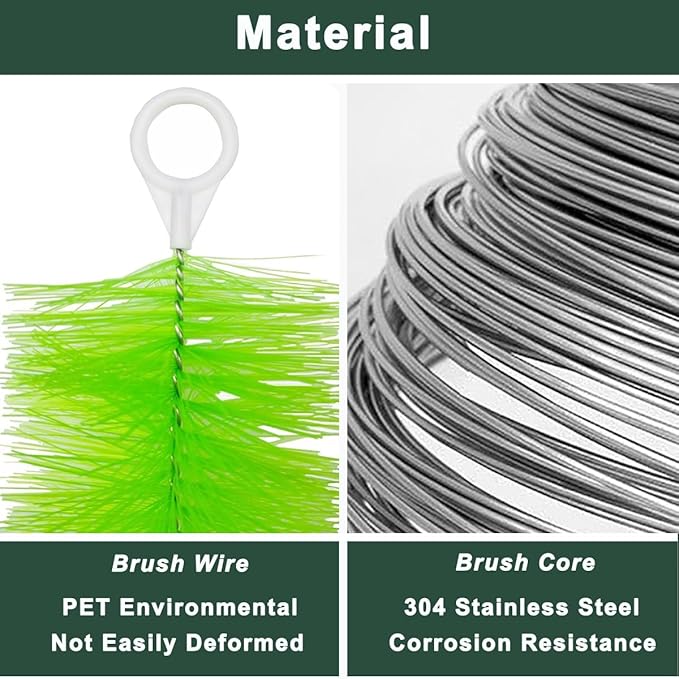 30 Packs Filter Brushes Aquarium Brushes Set for Koi Pond Water Garden Outdoor Pond Skimmers Brush Filter Cleaning Brush 27.5 Inch by 4.7 Inch (Green)