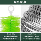 50 Packs Filter Brushes Aquarium Brushes Set for Koi Pond Water Garden Outdoor Pond Skimmers Brush Filter Cleaning Brush 27.5 Inch by 4.7 Inch (Green)