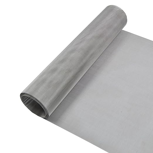 304 Stainless Steel Mesh 60Mesh, 15.7"x47.2"(40x120cm) Metal Mesh Screen,Woven Fine Wire Mesh, Filter Mesh Easy to Cut for Vent Covers, Cage, Garden, Window Screen and DIY Project
