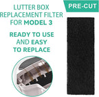 Lubise 8Pcs Carbon Filters Compatible with LR 3,0.5in Replacement Activated Charcoal Filters for Litter Box Premium Filters,Thickened and Durable,Eliminate Odor and Controls Moisture on Pet's Body