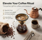 Barista Warrior Compatible with Hario V60 Pour Over Coffee Filters - Reusable Stainless Steel - Best Coffee Maker and Bar Accessories (Gold Titanium Coated)