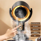 Smoke Fan for Indoor Smoking, High Fan Air Purifier and Odor Eliminator, Range Hood for Cooking, Portable Table Smoke Air Puriferfan Adjustable Angle (Gold,rechargeable)