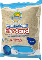 CLASSIC SAND & PLAY Swimming Pool Filter Sand for Above & Inground Pools, 20 lbs, Supports Residential and Commercial Filtration Systems, Premium Efficient Silica, No Clogging or Clumping, #20 Grade