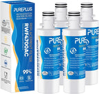 PUREPLUS MDJ64844601 Replacement for LG LT1000P ADQ747935, Kenmore 9980, LT1000, LT1000PC, ADQ74793501, ADQ74793502, LMXS28626S, LMXS30796S, Refrigerator Water Filter, Model: RWF4700AC, 4Pack