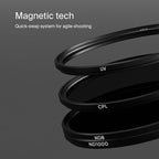 Urth 62mm 4-in-1 Magnetic Lens Filter Kit (Plus+) -UV, CPL, Neutral Density ND8, ND1000, Multi-Coated Optical Glass, Ultra-Slim Camera Lens Filters