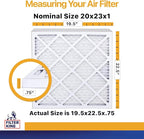 Filter King 20x23x1 Air Filter | 6-PACK | MERV 13 HVAC Pleated A/C Furnace Filters | MADE IN USA | Actual Size: 19.5 x 22.5 x .75"