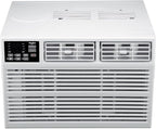 Whirlpool 12,000 BTU 115V Window-Mounted Air Conditioner with Remote Control, Window AC for Rooms up to 550 Sq.Ft, LCD Display, Auto-Restart, 24H Timer, White