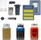 Magical Butter Infusion Bundle – Includes Filter Press, Butter Tray & 3 Mason Jars – Mess-Free, Durable Kit for Straining, Portioning & Storage