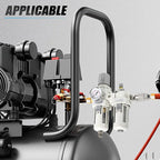 MEANLIN Air Compressor Moisture Filter, AC3010 Air Line Filter, 3/8" NPT Inlet with 150 PSI Gauge and Valve Shut Off Switch for Air Tools and Spray Paint Gun
