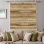 Light Brown Wood Grain Bathroom Curtains 63 Inch Length, Window Curtains Tab Top, Western Farmhouse Barn Door Light Filtering Window Treatments Drapes 52"x63" 2 Panel