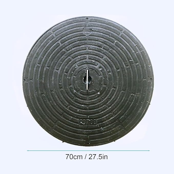 Septic Tank Lids, Manhole Cover with Handle, Sturdy and Pressure-Resistant, Suitable for Green Belts, Residential Areas and Construction Sites(70 cm/27.5 in)