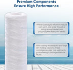 PUREPLUS 10 Micron 10"x2.5" Whole House String Wound Sediment Filter for Well Water, Replacement Cartridge for Universal 10 inch RO System, WP-5, Aqua-Pure AP110, CFS110, Culligan P5,WFPFC4002, 6Pack