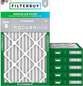 Filterbuy 8x30x2 Air Filter MERV 8 Essential Dust & Allergy Defense (6-Pack), Electrostatic Pleated HVAC AC Furnace Filters Replacement, Made in USA (Actual Size: 7.50 x 29.50 x 1.75)