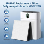 CHIVALZ 2 Pack HY4866 True HEPA Replacement Filters Compatible with MORENTO HY4866 Air Purifier, WESTHEY HY4866 Air Purifier and YIOU M1 Air Cleaner Purifier, Enhanced Version
