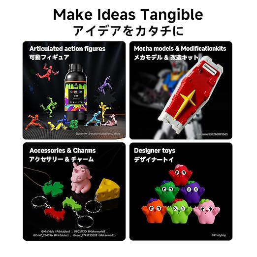 RESIONE CL-TH Tough ABS-Like Color 3D Printer Resin, Highly Saturated & Opaque Colors, Rigid and Tough, Wear & Scratch Resistant, Low Shrinkage for Figures, Models & Prototypes,Pink-1KG