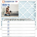 Filters Fast 24x30x2 Pleated Air Filter Merv 11, 2 AC Furnace Air Filters, Made in the USA, Actual Size 23.5x29.5x1.75, 6 Pack