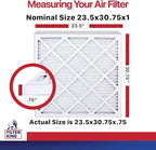 Filter King Air Filters 23.5x30.75x1 | 12-PACK | MERV 11 HVAC Pleated AC Furnace Filters | Actual Size 23.5 x 30.75 x .75"
