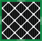 Filterbuy 16x16x1 Air Filter MERV 10 Odor & Allergy Defense with Activated Carbon (12-Pack), Electrostatic Pleated HVAC AC Furnace Filters Replacement, Made in USA (Actual Size: 15.75 x 15.75 x 0.75)