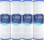 4-Pack C4030 Pool Filter Cartridges, Compatible with Hayward SwimClear C4030, C4025, C4020, Replaces Pleatco PA106, Hayward CX880XRE, Unicel C-7488, 425 sq.ft