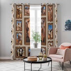 2 Panel Kitchen Cafe Curtains, Desert Camels Sunlight Filtering Nature Air Through, Home Decor Window Covering Tier Curtains for Living Room 104W x 90L inch Western Wildlife Brown Animals Country