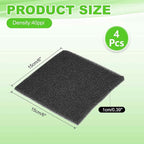 Fan Replacement Filters 4 Pcs Fan Filter Foam Sponge (6" x 6" x 0.39", 40ppi) - Breathable, Soft for Air Compressors Inverter Chassis Vacuum Cleaners
