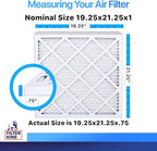 Filter King 19.25x21.25x1 Air Filter | 4-PACK | MERV 8 HVAC Pleated A/C Furnace Filters | MADE IN USA | Actual Size: 19.25 x 21.25 x .75"