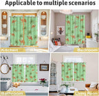 2 Panel Kitchen Cafe Curtains, Desert Camels Sunlight Filtering Nature Air Through, Home Decor Window Covering Tier Curtains for Living Room 55W x 39L inch Tropical Date Palm Trees Animal Green