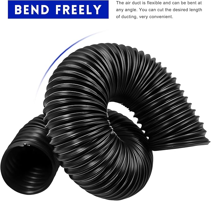 Sun Walker 3 Inch Cold Air Intake Pipe, Flexible Air Filter Intake Hose with Length from 11.8 Inch to 39.4 Inch, Adjustable High Flow Turbo Inlet Ducting for Car Truck SUV