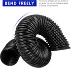 Sun Walker 3 Inch Cold Air Intake Pipe, Flexible Air Filter Intake Hose with Length from 11.8 Inch to 39.4 Inch, Adjustable High Flow Turbo Inlet Ducting for Car Truck SUV