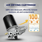 Torque R955205 Air Dryer for Wabco System Saver 1200 Series, 12V Air Filter for Peterbilt (Replaces Wabco 4006110500, Midland 955205, Haldex 955205) (TR955205)